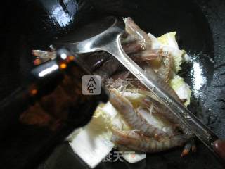 白菜炒基围虾的做法步骤：3