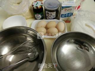 粗粮果酱夹心蛋糕（电饭锅版）的做法步骤：1