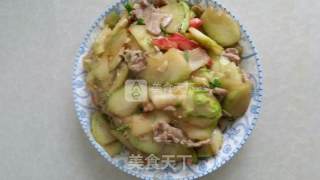 过油肉炒西葫芦片的做法步骤：5