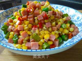 火腿炒玉米的做法步骤：12