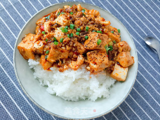 麻辣豆腐盖浇饭的做法步骤：5