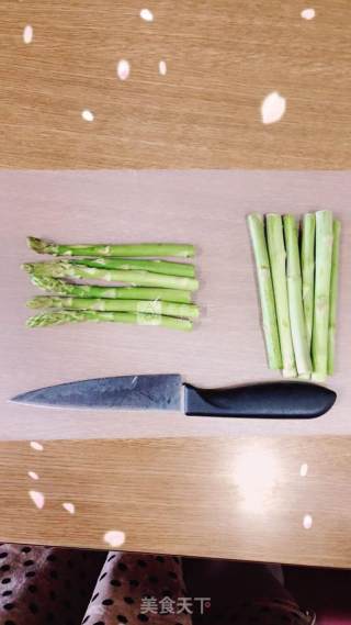 心型帆立贝芦笋拼的做法步骤：2