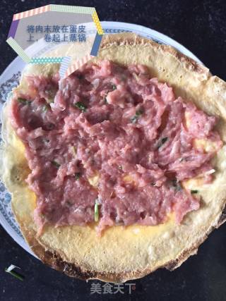 夏日美食——鸡蛋肉卷的做法步骤：5