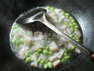 毛豆煮莲藕的做法步骤：4