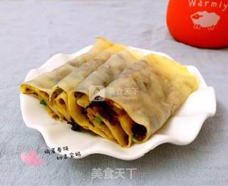 简易版煎饼果子（内附爆炒雪里蕻的做法）的做法步骤：7