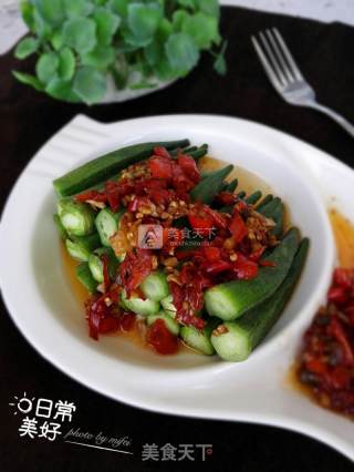 剁椒秋葵的做法步骤：7