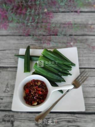 剁椒秋葵的做法步骤：8