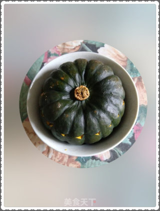 原味糯米绿南瓜盅的家常做法的做法步骤：2