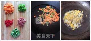 什锦炒饭的做法步骤：1
