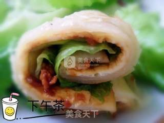 烙饼卷鸡蛋的做法步骤：6