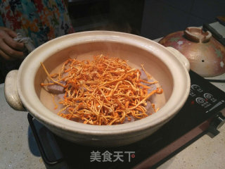 开心果姐姐椰汁香芋虫草花煲的做法步骤：7