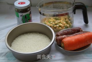 好吃的酱香腊肠米饭的做法步骤：1