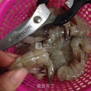 蚝油胡椒虾的做法步骤：3