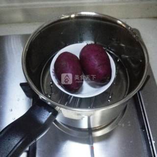 宝宝辅食——紫薯小米青菜粥的做法步骤：1