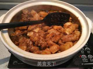 开心果姐姐野生海参焖纯种土猪肉的做法步骤：6