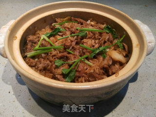 开心果姐姐马蹄牛肉肽米煲仔饭的做法步骤：7