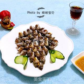 白灼香螺的做法步骤：12