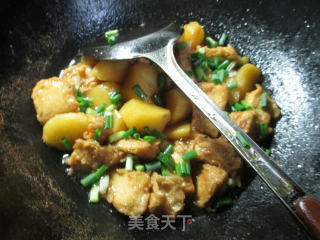 土豆烧素鸡的做法步骤：9