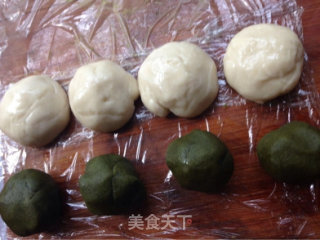 【普通面粉版】抹茶红豆酥的做法步骤：4