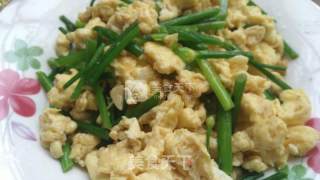 韭菜花炒鸡蛋的做法步骤：7