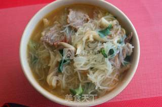 牛肉鲜菇面线的做法步骤：21