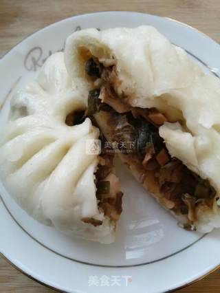 梅菜豆干肉包的做法步骤：12