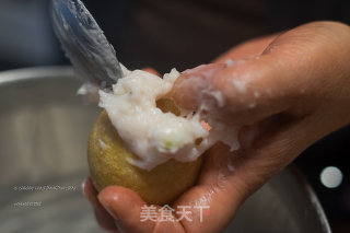 上汤手打鱼肉塞面筋的做法步骤：10