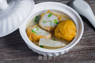 上汤手打鱼肉塞面筋的做法步骤：21