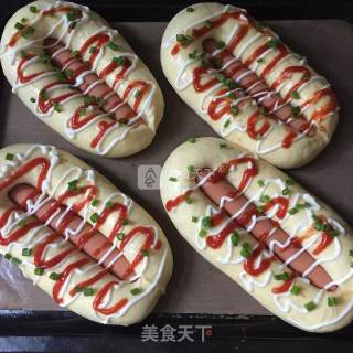 热狗肠仔包的做法步骤：8