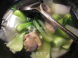 青菜冬瓜鸡腿汤的做法步骤：8
