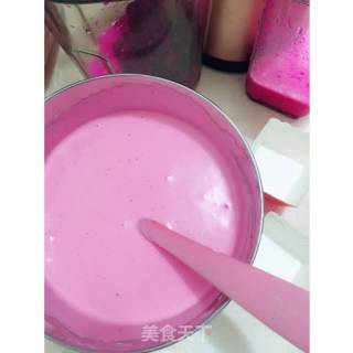 韩优空气炸锅——红心火龙果蛋糕的做法步骤：7