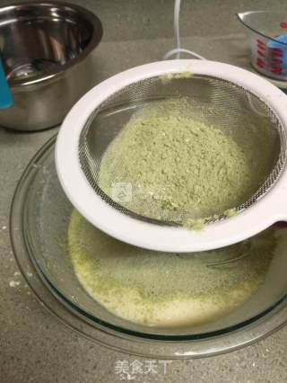 日式绿茶轻乳酪蛋糕的做法步骤：6