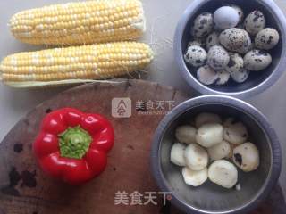 七彩时蔬鹌鹑蛋的做法步骤：1