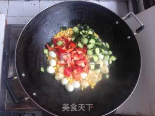 七彩时蔬鹌鹑蛋的做法步骤：7