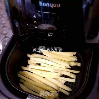 韩优空气炸锅简易薯条的做法步骤：5