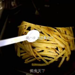 韩优空气炸锅简易薯条的做法步骤：6