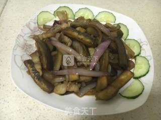 洋葱茄子炒肉的做法步骤：10