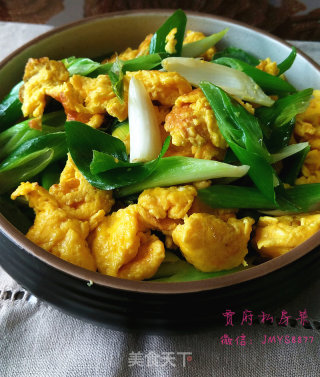 笨鸡蛋炒大葱的做法步骤：9