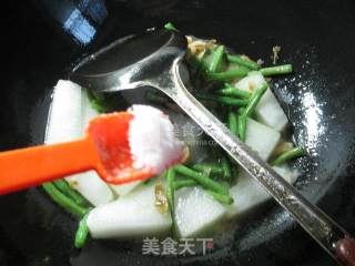 榨菜丝带豆煮冬瓜的做法步骤：5