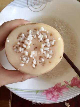 玫瑰糯米藕的做法步骤：3