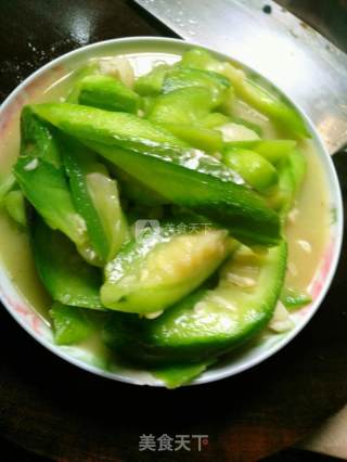 蒜片炒丝瓜的做法步骤：4