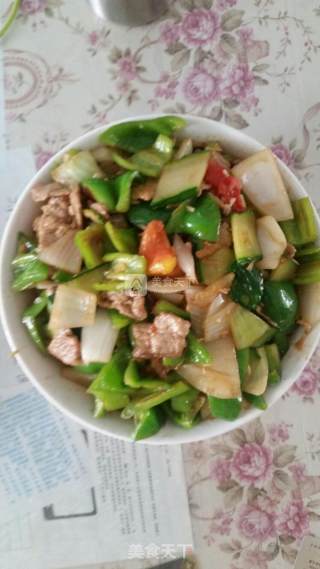 肉片炒杂拌儿的做法步骤：8