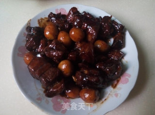 鹌鹑蛋红烧肉的做法步骤：11