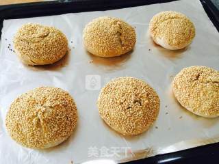 芝麻烧饼（烤箱版）的做法步骤：16