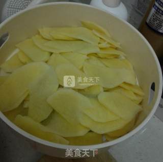 葱香腩肉土豆片的做法步骤：2