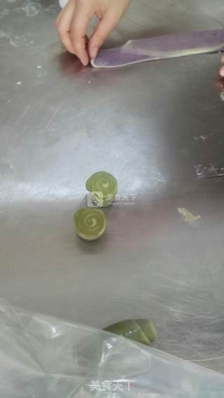 抹茶、紫薯酥的做法步骤：3