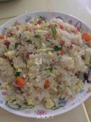 香肠蛋炒饭的做法步骤：10