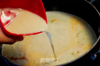 培根芝士花菜浓汤的做法步骤：8