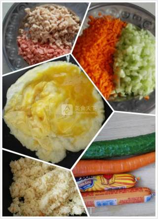 黄金炒饭的做法步骤：1