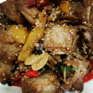 炸锅版芝麻排骨的做法步骤：4